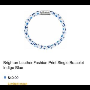 Brighton Leather Nautical Single Bracelet Blue